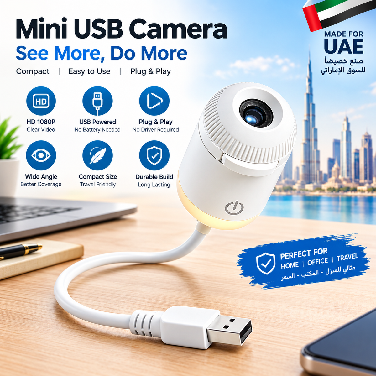 مصباح إسقاط النجوم المحمول بتقنية USB